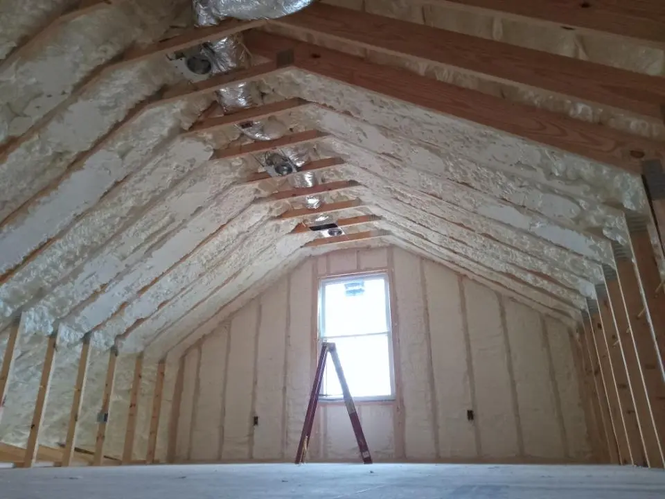 Spray foam roofing application for Crawl Space Insulation project in Hooksett